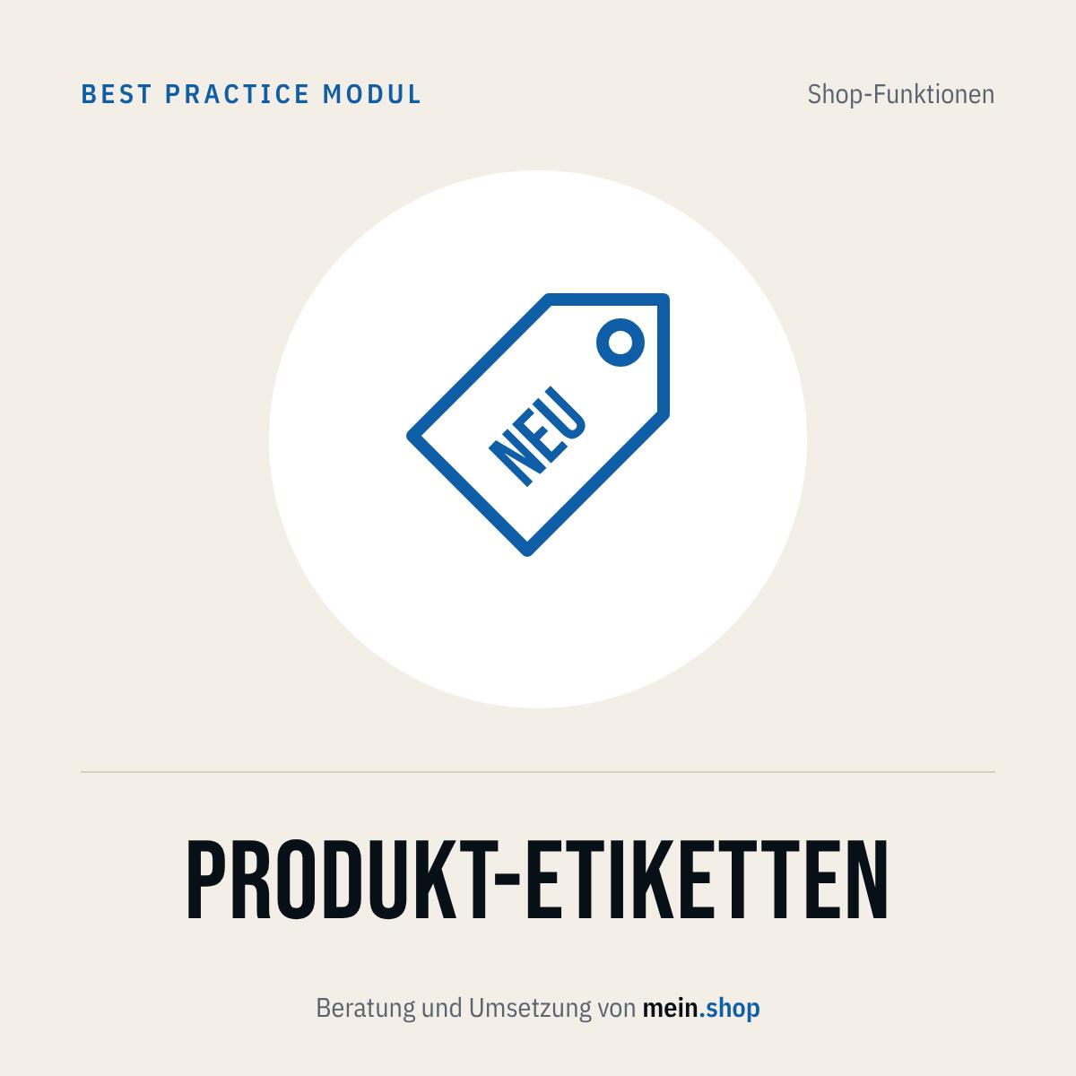 Produkt-Etiketten – Best Practice Modul